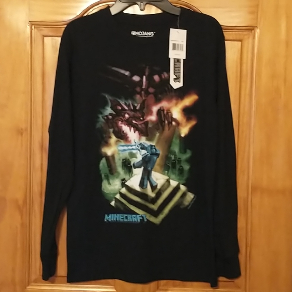 NWT Minecraft long sleeve shirt 14/16
